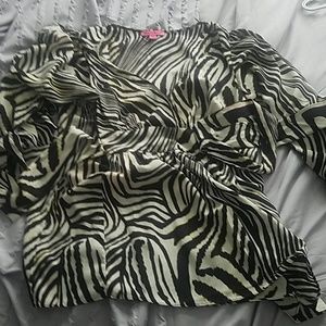 Zebra/neon Betsey Johnson Dress
